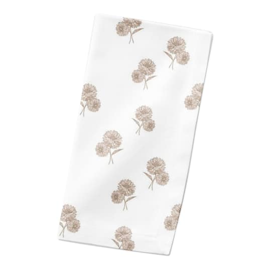 Delicate Floral Cotton Twill Napkin